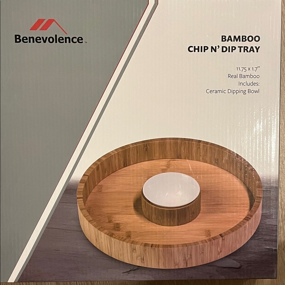 Bamboo Chip and Dip Tray - Picture 1 of 1